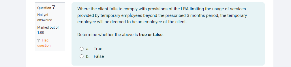 Question 7 Mot yet answered Marked out of 1.00