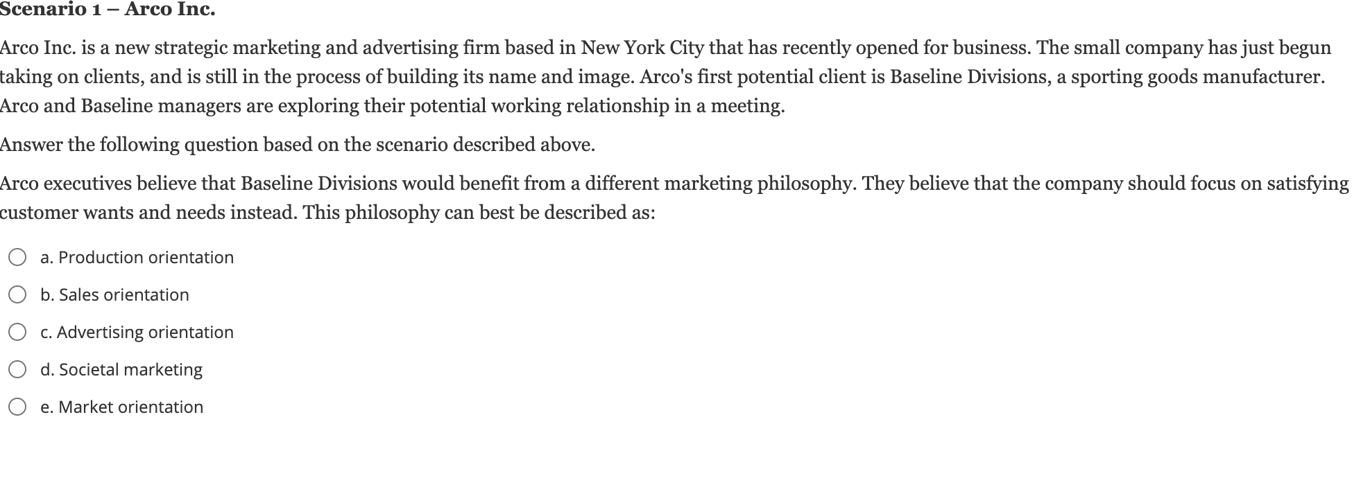 Multiple choice. Method makes products that