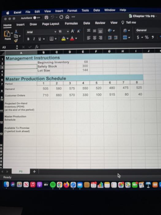 Excel File Edit View Tools Insert Format OM Duta
