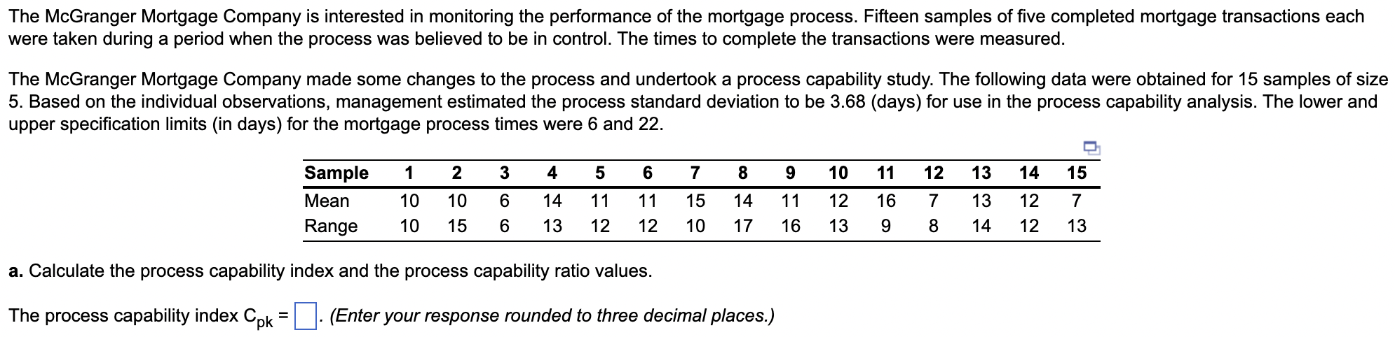 The McGranger Mortgage Company is interested in