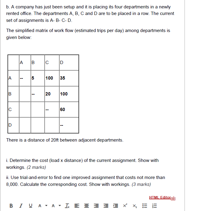 b. A company has just been setup and it is