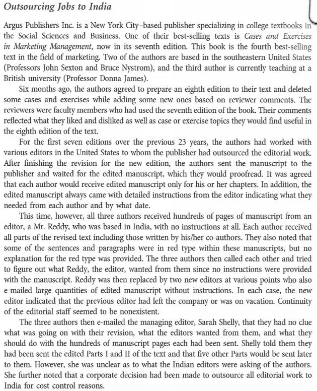 I am working on a case study about a PUBLISHING