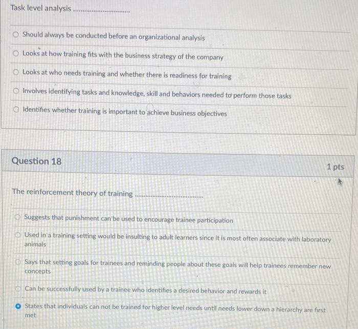 Task level analysis Should always be conducted