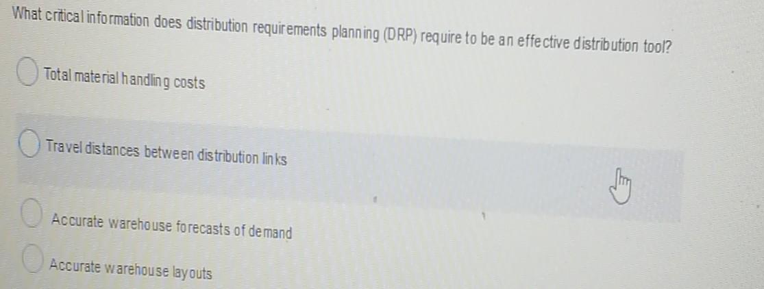 What critical information does distribution