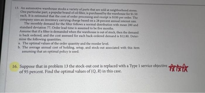 ONLY answer 16 using the information provided in