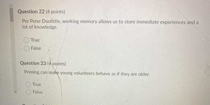 consumer behavior Question 22 (4 points) Per