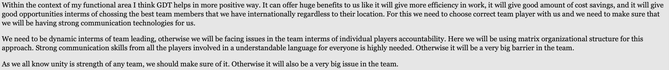 Using this the following post improve it around