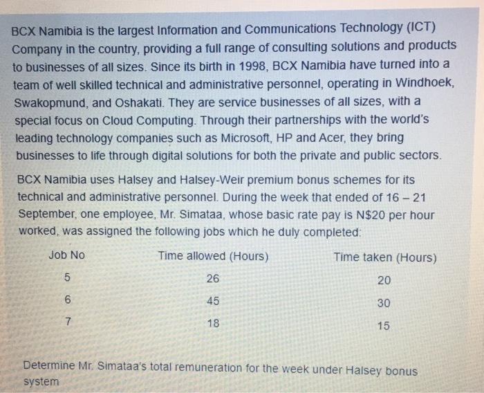 BCX Namibia is the largest Information and