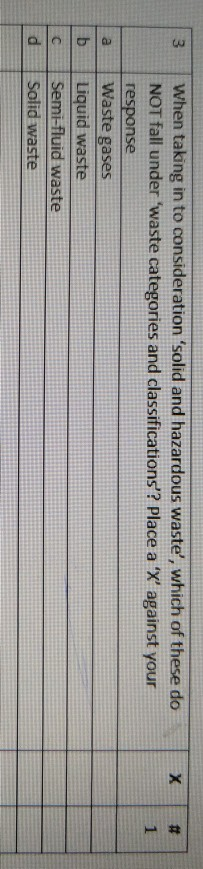 3 # 1 a b When taking in to consideration 'solid