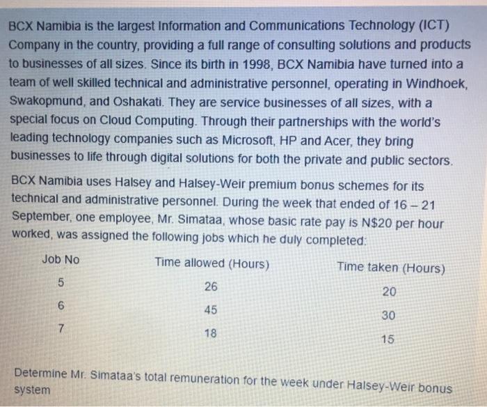 BCX Namibia is the largest Information and