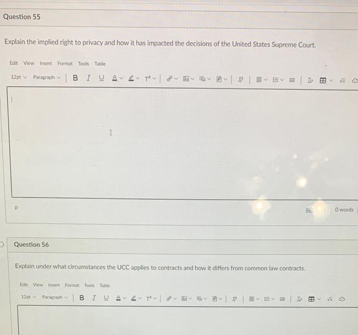 Question 55 Explain the implied right to privacy