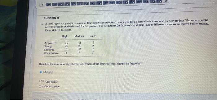 please solve it quick QUESTION 18 . A small