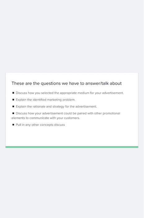 respond to the following questions These are the