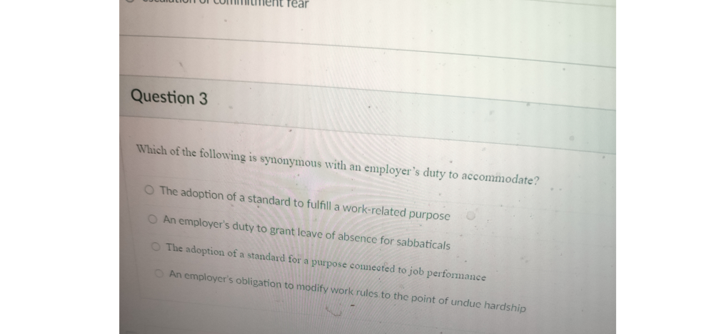 nent rear Question 3 Which of the following is