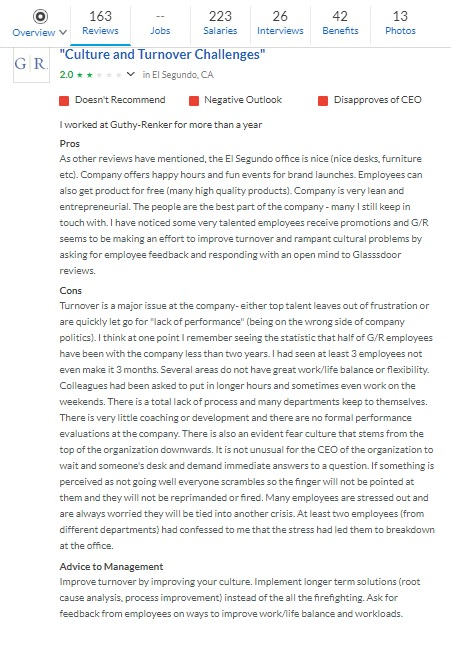 Assignment: read through the review below.