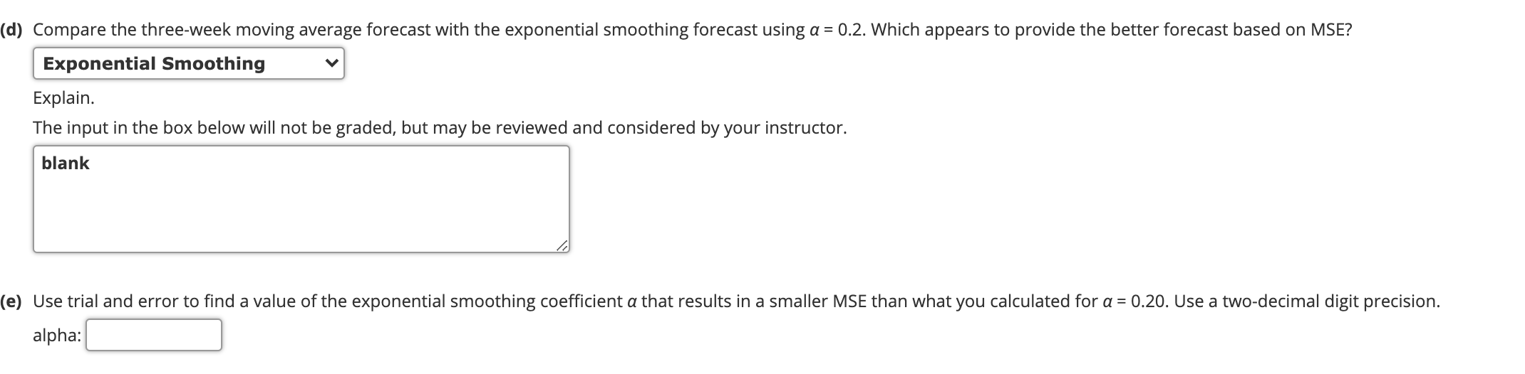 (b) Develop a three- week moving average for this