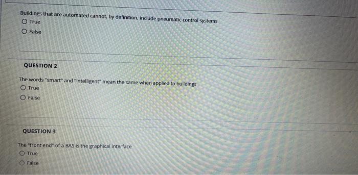 Buildings that are automated cannot by