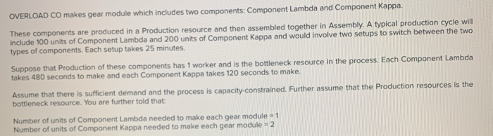 OVERLOAD CO makes gear module which includes two