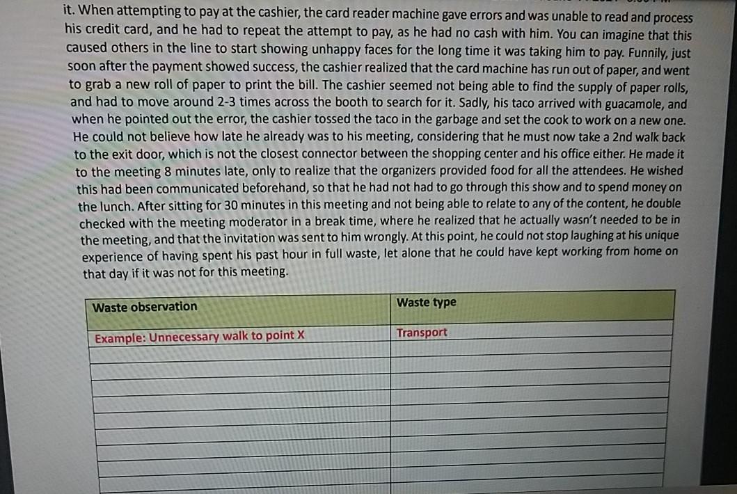 Pls read question for extra observation there is