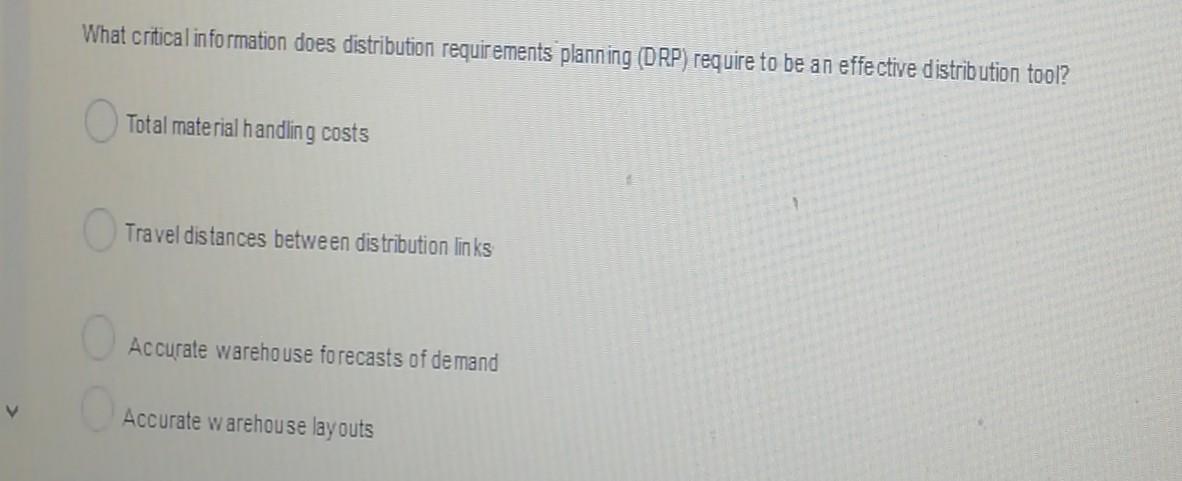 What critical information does distribution