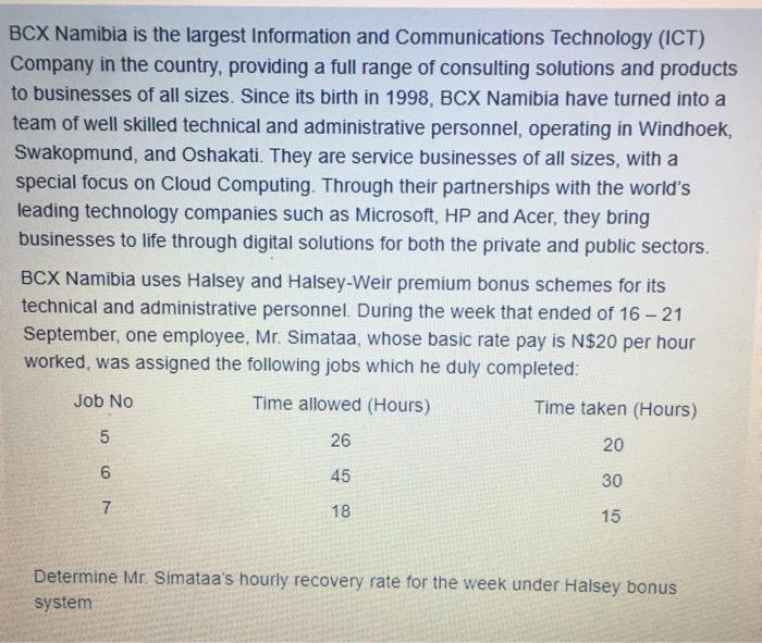 BCX Namibia is the largest Information and