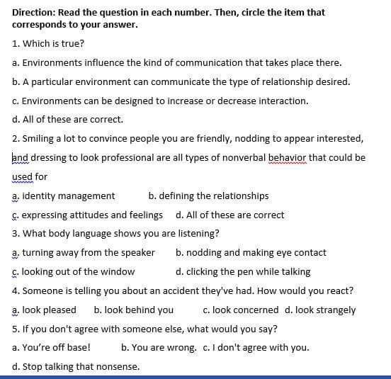 PS. Topic:Purposive Communication Direction: Read