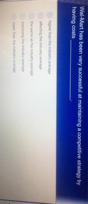 Wal-Mart has been very successful at maintaining