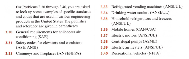 For Problems 3.30 through 3.40, you are asked to