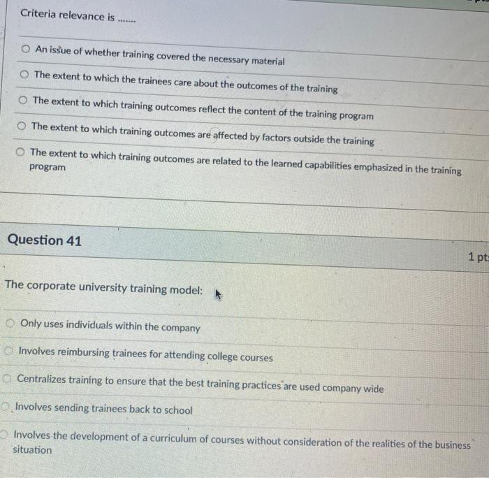 Criteria relevance is An issue of whether