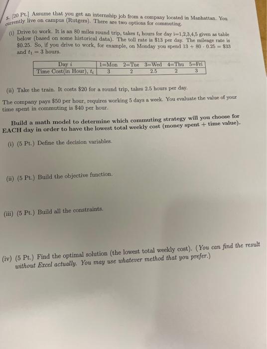 please answer all parts currently live on campus