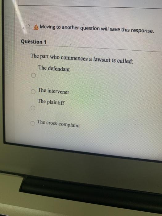 Moving to another question will save this