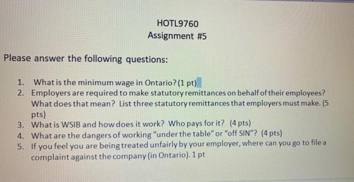 Please answer all the questions in points