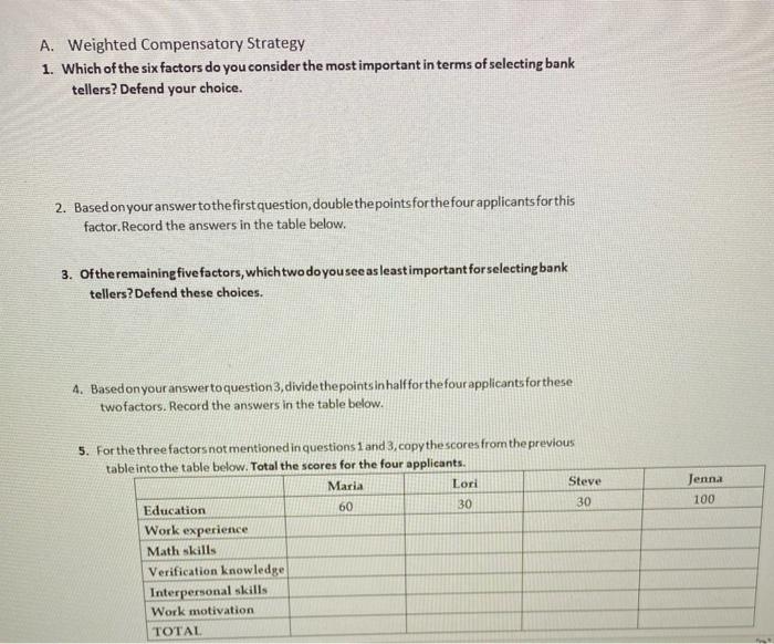 help pls SHRM Case Part 2A: Selection Strategy A.