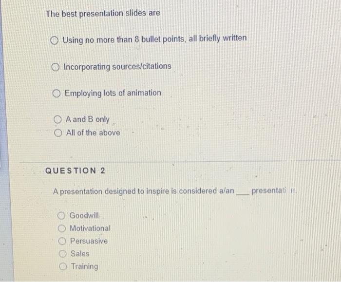 The best presentation slides are Using no more