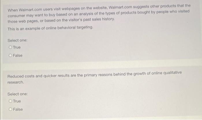 When Walmart.com users visit webpages on the