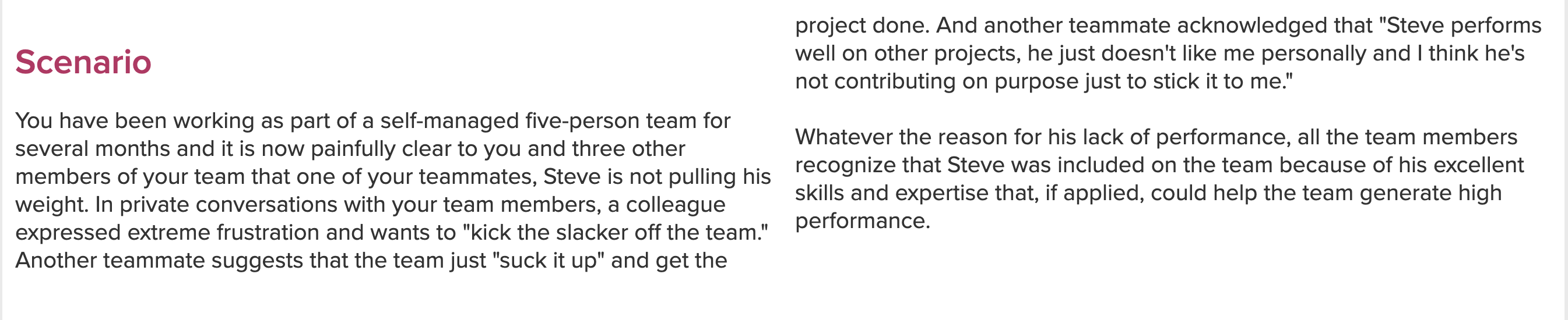 project done. And another teammate acknowledged