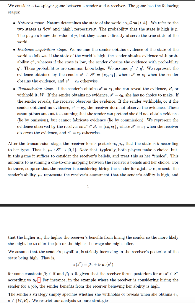 Biased Revelation. Questions below, see image