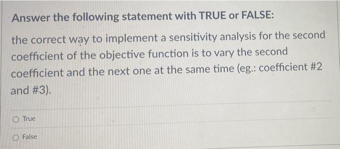 Answer the following statement with TRUE or