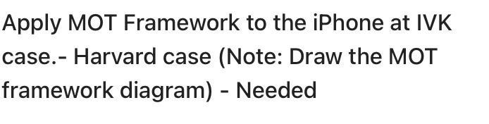 Apply MOT Framework to the iPhone at IVK case.-