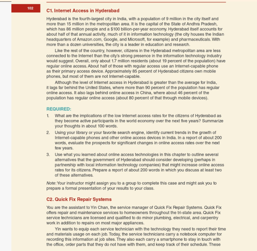 Case Study: Internet Access in Hyderabad page