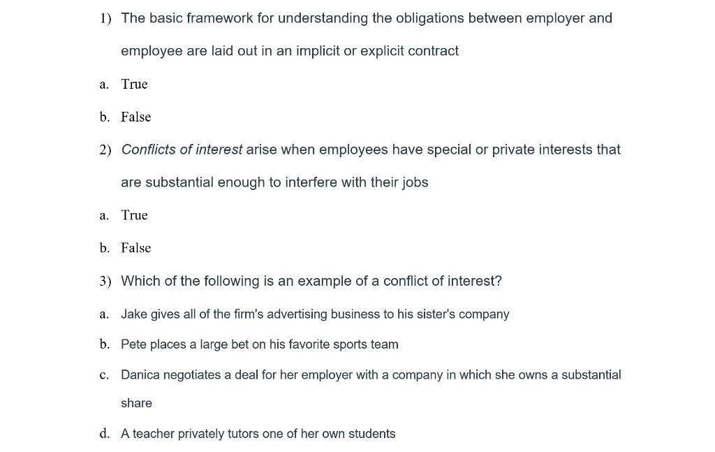 1) The basic framework for understanding the