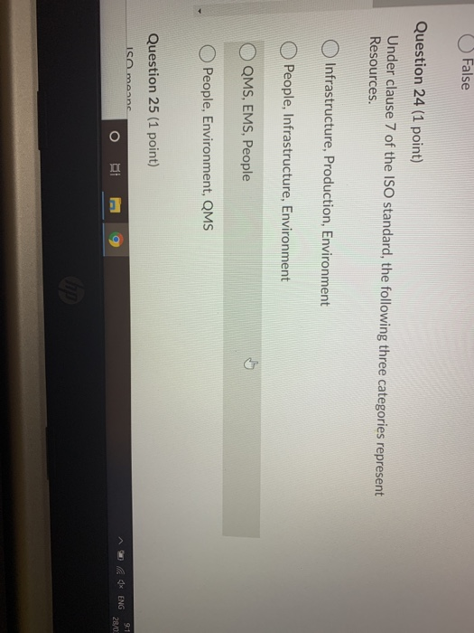 False Question 24 (1 point) Under clause 7 of the