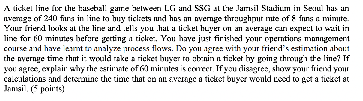 A ticket line for the baseball game between LG