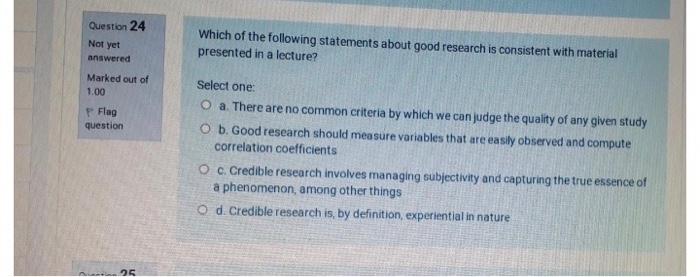 Question 25 Not yet answered Karen is using