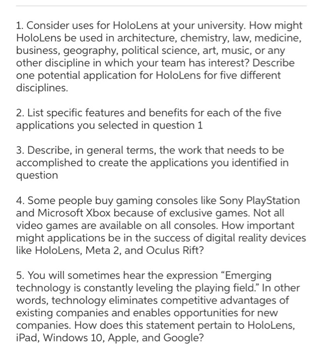 please answer questions 1-5 please. 1. Consider