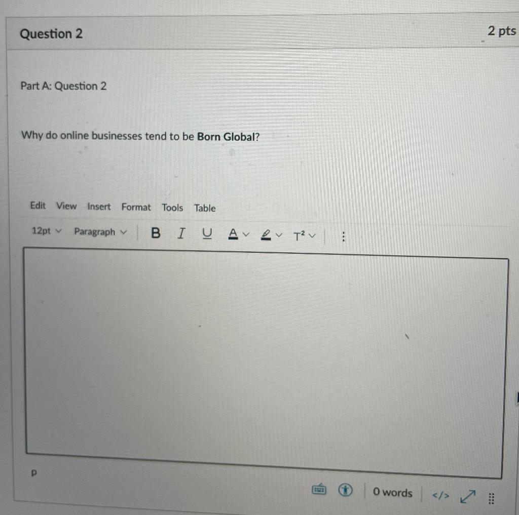 Question 2 Part A: Question 2 Why do online