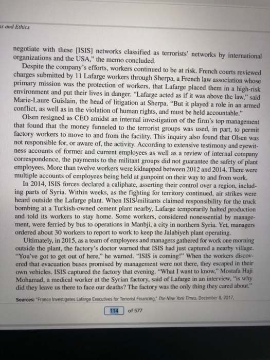 please read the case and answer the five