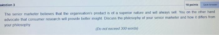 10 points Seve Answer uestion 3 The senior