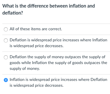 What is the difference between inflation and