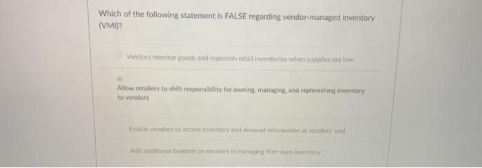 Which of the following statement is FALSE